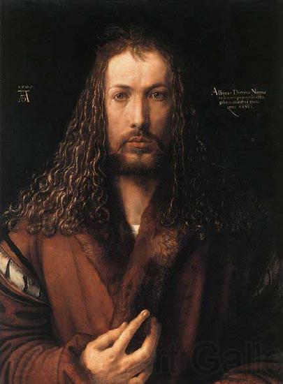 Albrecht Durer Self-Portrait in a Fur-Collared Robe France oil painting art